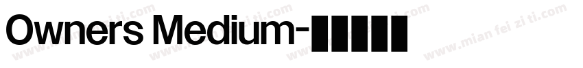 Owners Medium字体转换